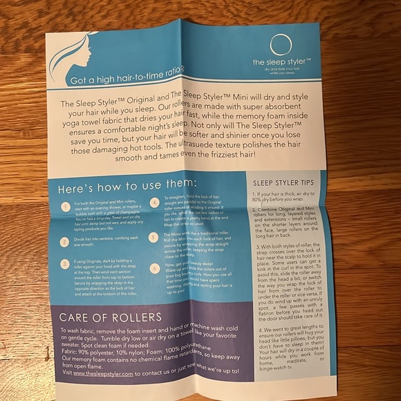 Sleep styler rollers. Large size, 8 rollers. Brand new in packaging, never used - Picture 3 of 3